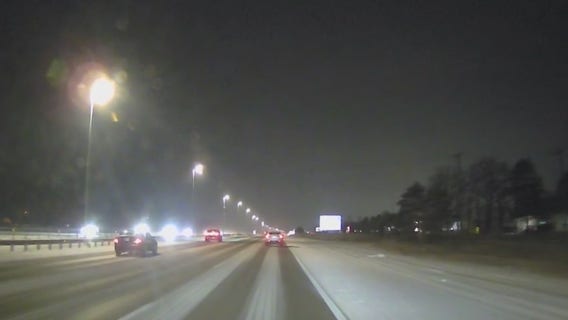 Some slick roads after snow in Metro Detroit