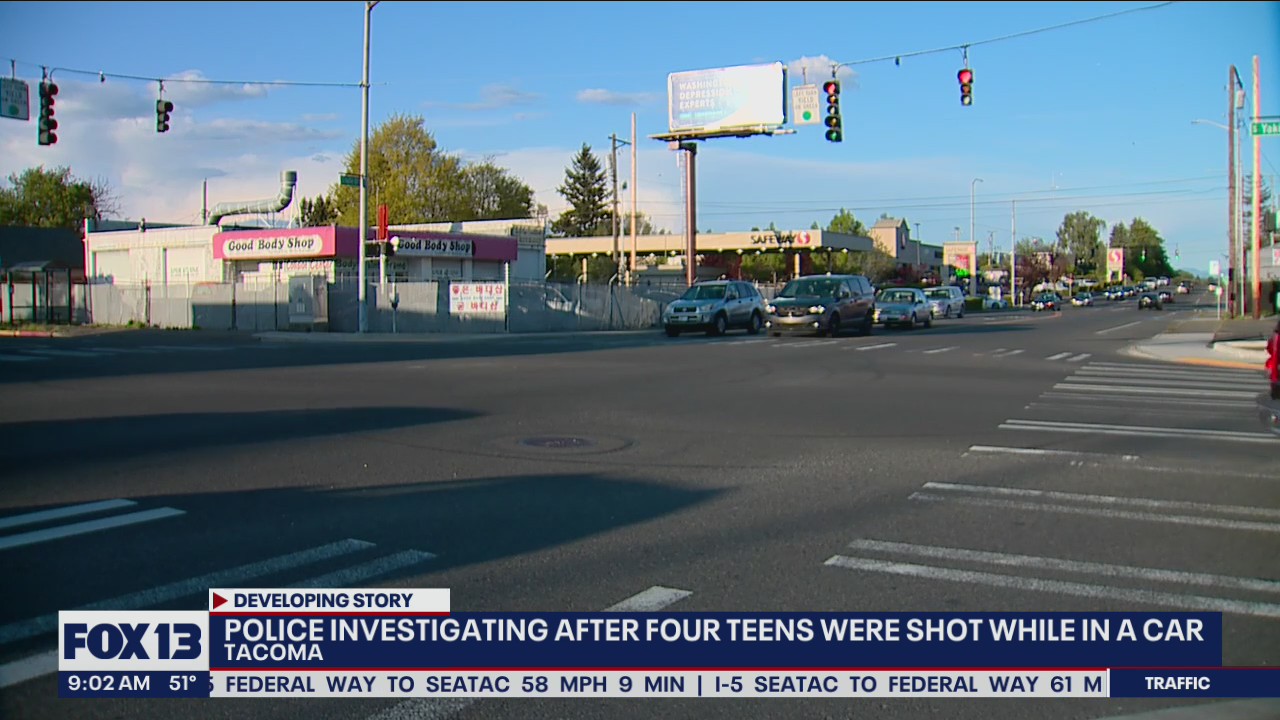 Four teens shot in car in Tacoma