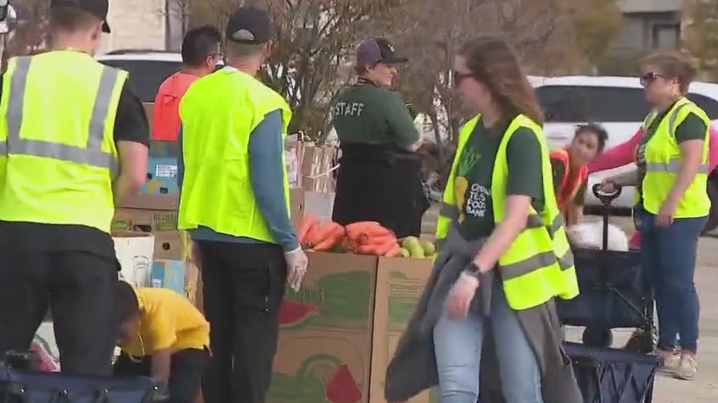 Thanksgiving food distribution for those in need