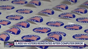 3,400 VA voters reinstated after a computer error, reports say