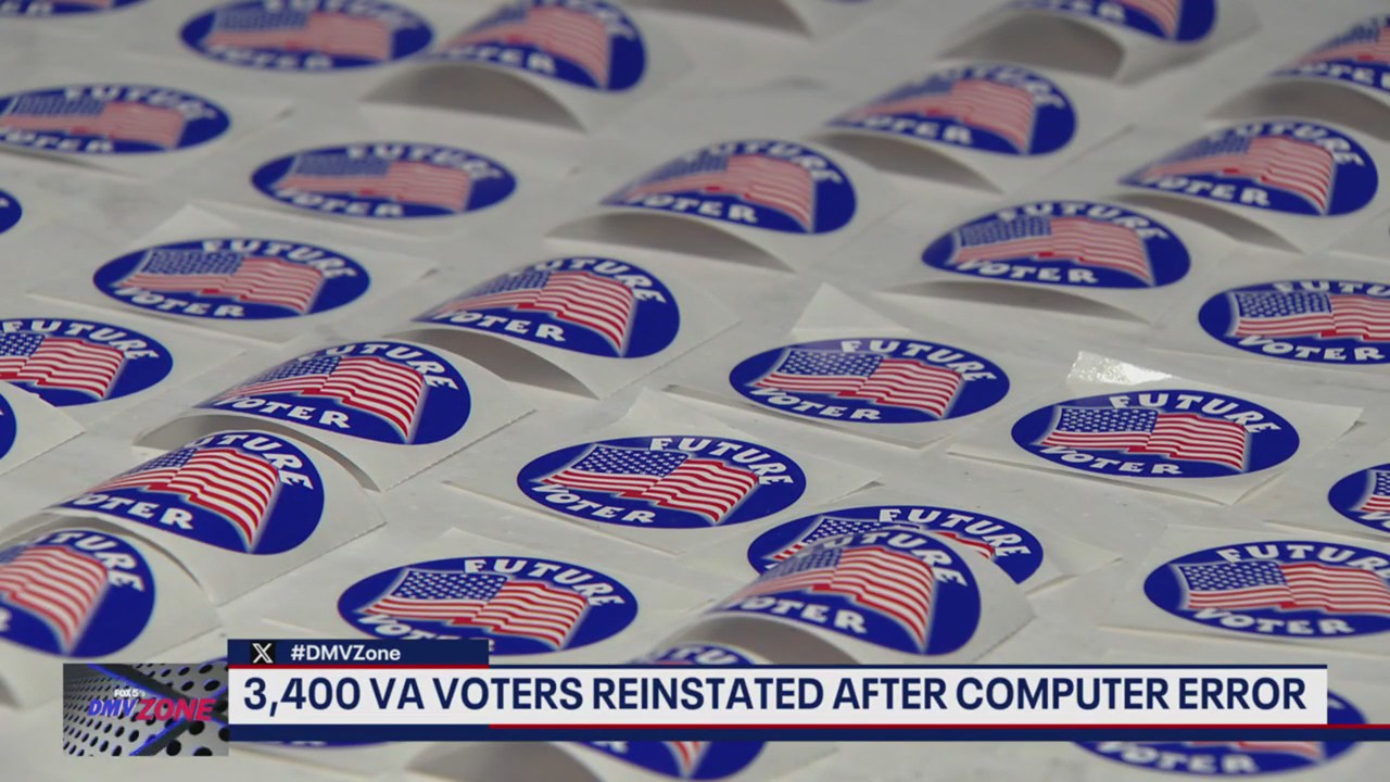 3,400 VA voters reinstated after a computer error, reports say