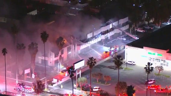 Crews battling fire in Winnetka