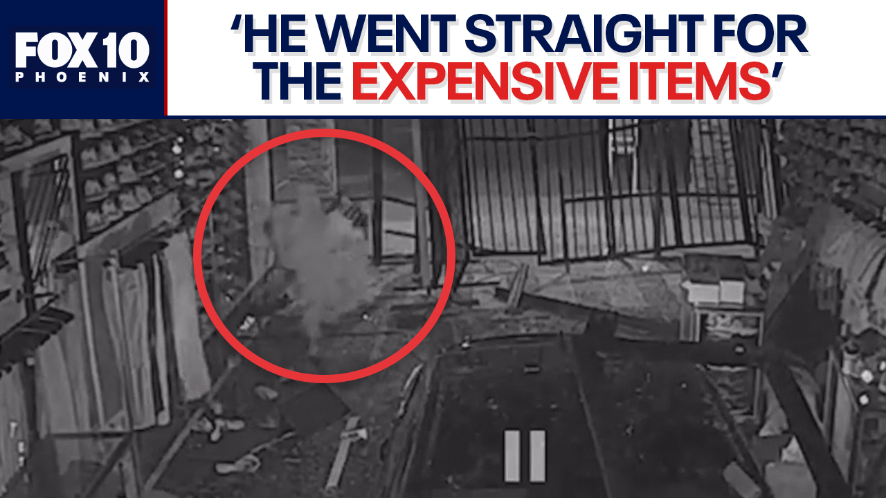 Suspects crash into high-end shoe store; steal several items