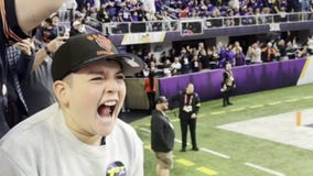 11-year-old cancer patient reacts to Bears' last-second win in Minnesota