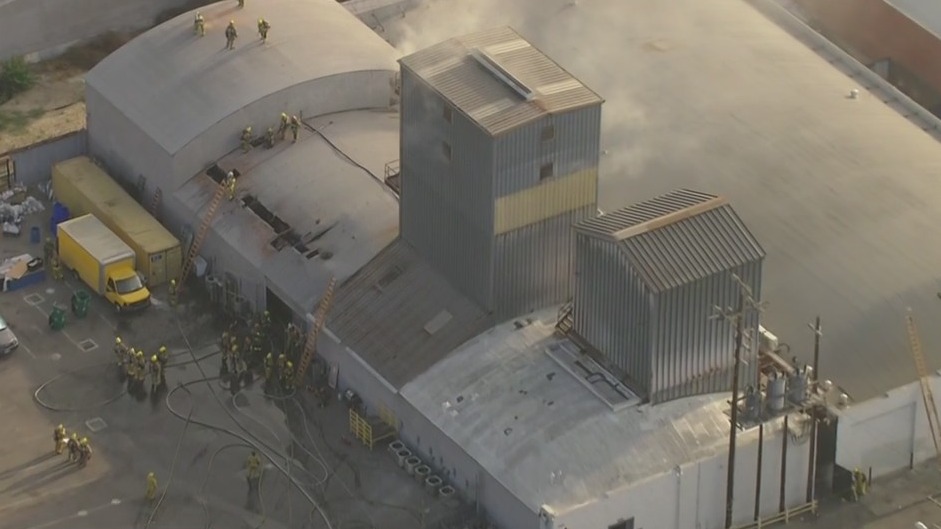 Crews battling structure fire in South LA