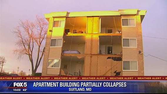 Hundreds of residents displaced following partial apartment building collapse in Prince George's County