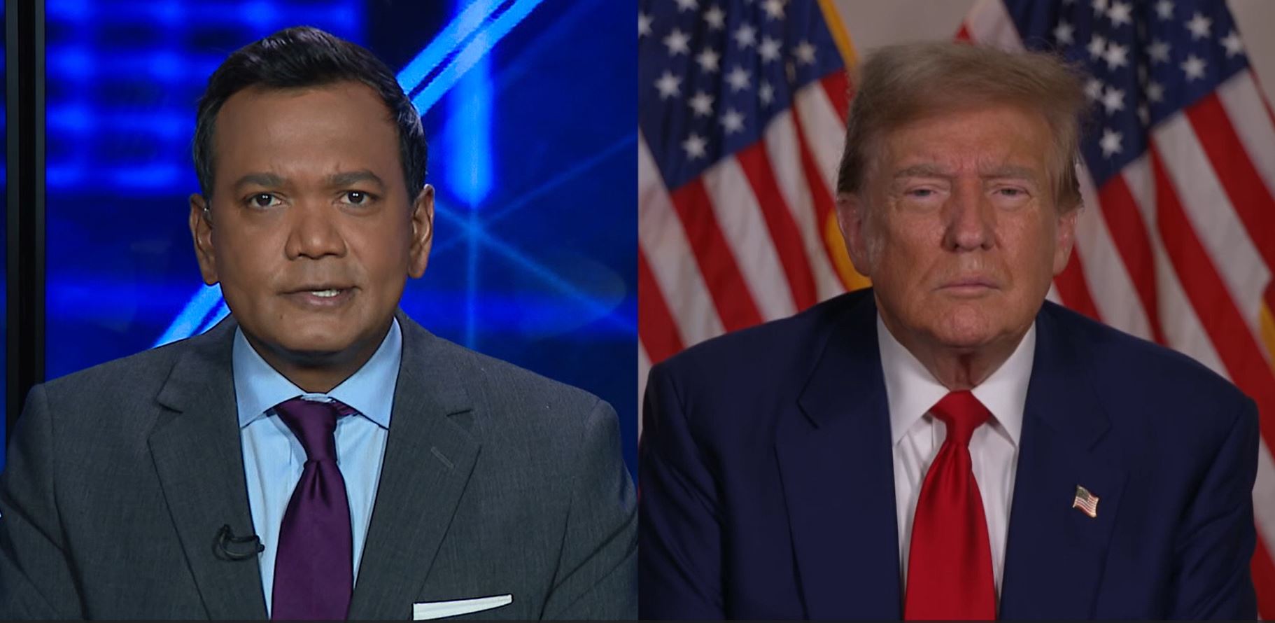 Former President Donald Trump 1-on-1 with Roop Raj