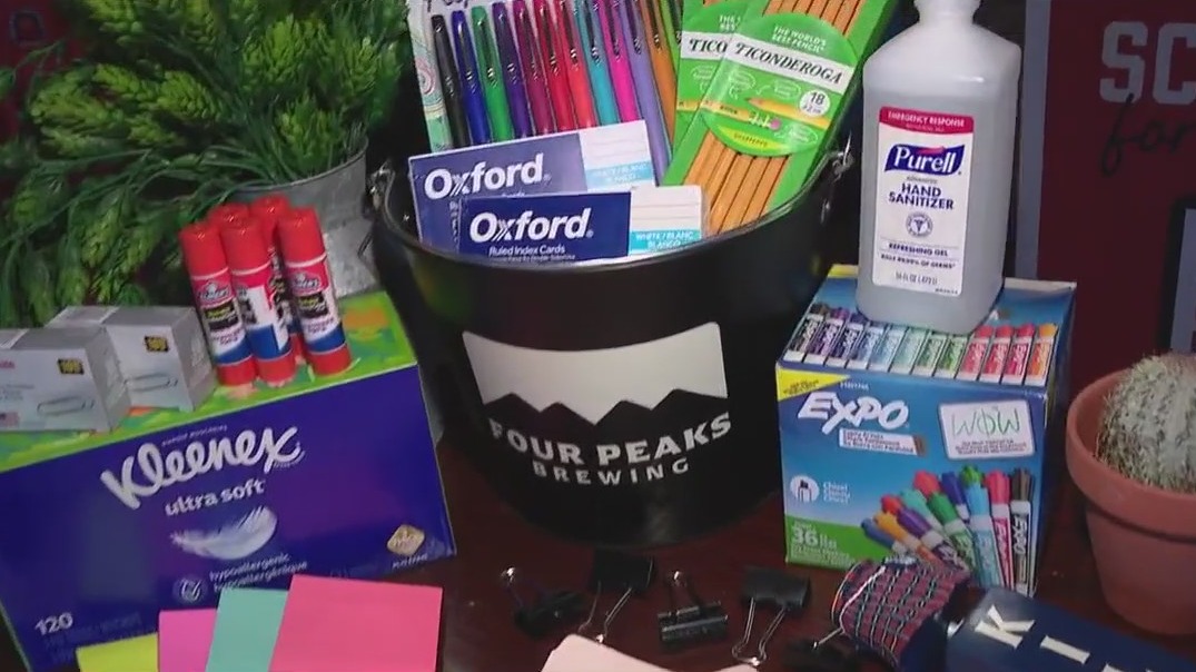 Four Peaks for Teachers donates school supplies