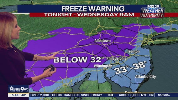 Weather Authority: 5 a.m. Tuesday forecast