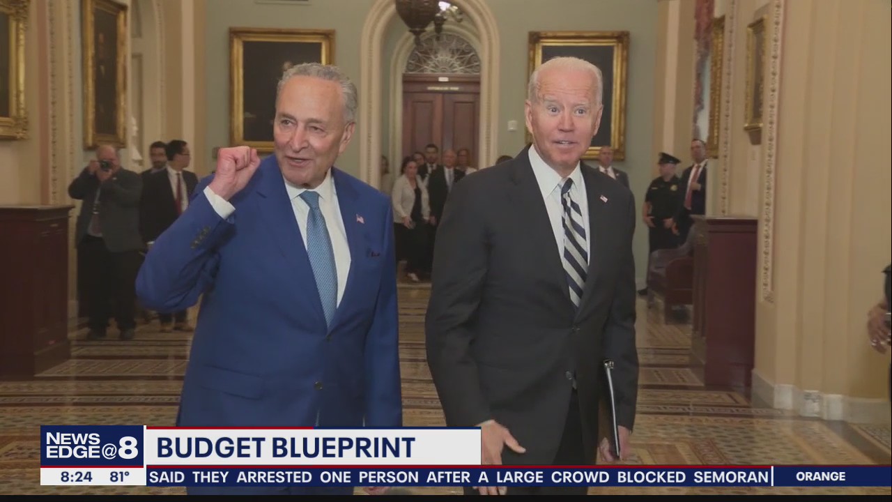 President Biden meets with Senate Democrats on budget talks