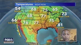 9-year-old Elias helps with the weather