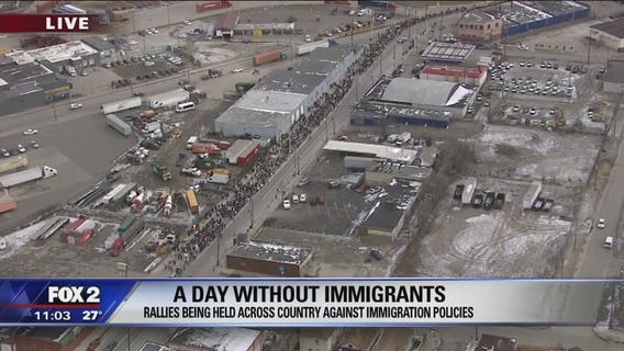 Hundreds join Day Without Immigrants march in Detroit