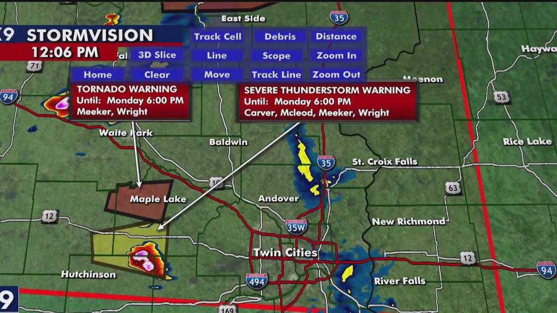 Tornado Warnings in central Minnesota. | FOX 9 Minneapolis-St. Paul