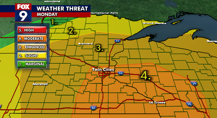 MN weather: Timeline of Monday's severe storms