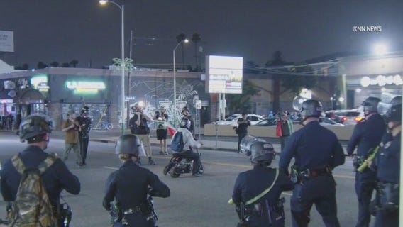 Police break up protests after curfew begins