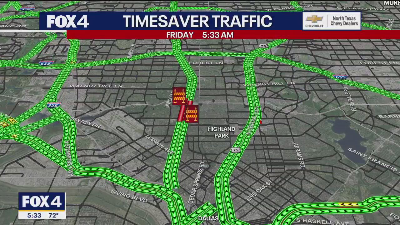 All lanes of Dallas North Tollway closed at Northwest Highway