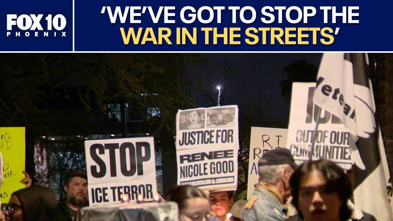 Anti-ICE rally held in downtown Phoenix