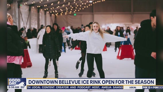 Bellevue, WA ice rink opens for the holiday season