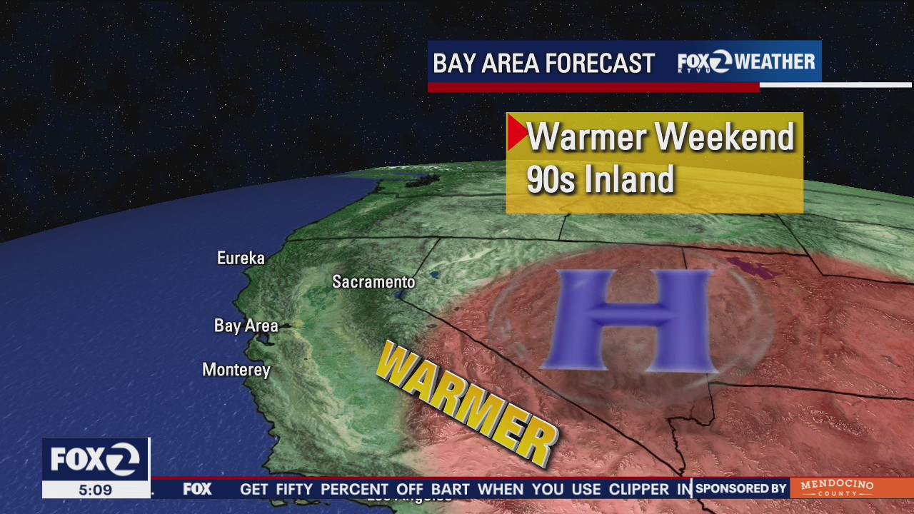 Warmer weekend, sunny and breezy today