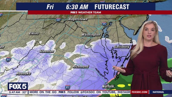 DC weather: Snow could impact Friday morning commute