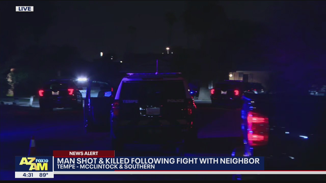 PD: Man shot, killed during fight with neighbor in Tempe | FOX 10 Phoenix
