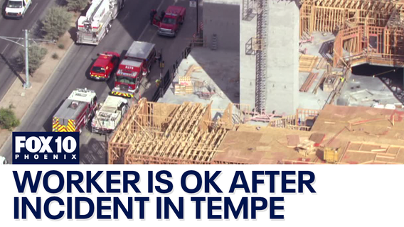 Construction worker rescued in Tempe