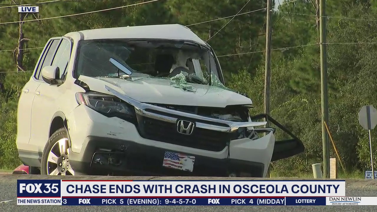 Chase ends with crash in Osceola County