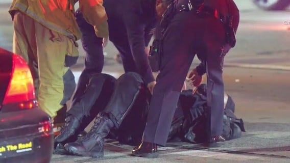 LAPD motorcycle officer recovering after 110 Fwy crash