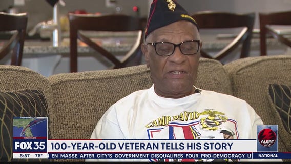 100-year-old veterans shares WWII story