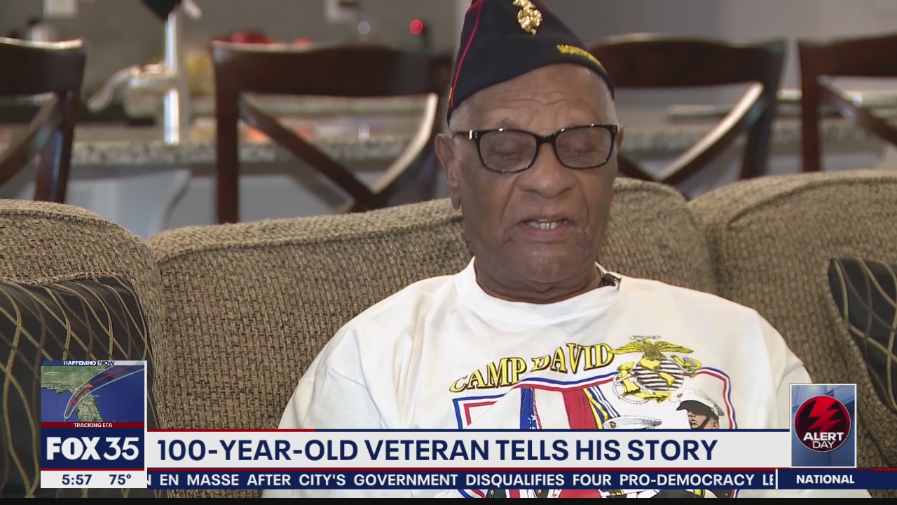 100-year-old veterans shares WWII story