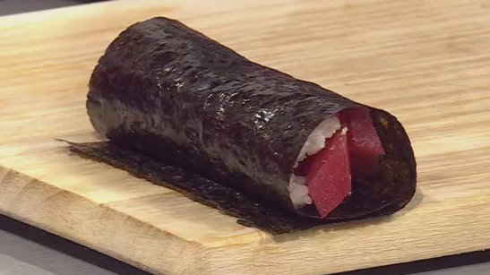 Wasabi and tuna hand roll from Texas Sushiko