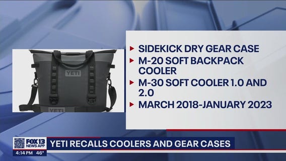 Yeti recalls nearly 2 million coolers, gear cases