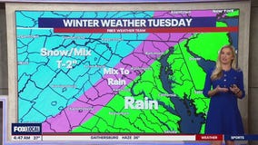 DC weather: Snow, sleet bring wintry mix to region Tuesday