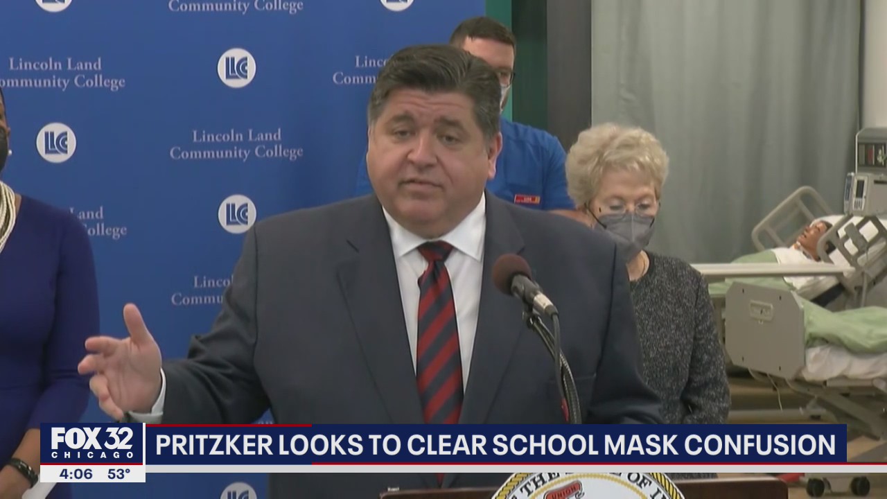 Illinois Gov. Pritzker insists most school districts must still make students, teachers wear masks