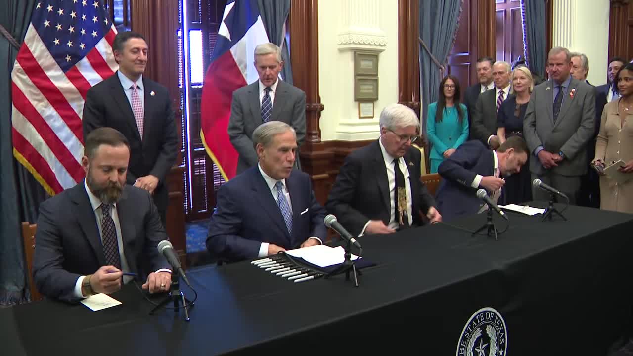 Texas Gov. Greg Abbott signs DOGE bill