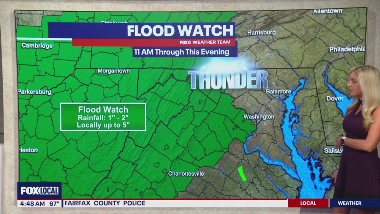 Flood Watch issued for portions of DC region | FOX 5 DC