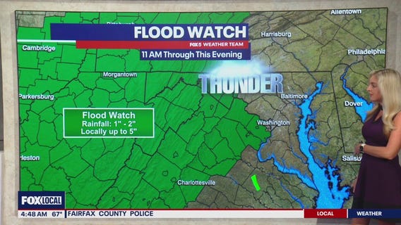 Flood Watch issued for portions of DC region