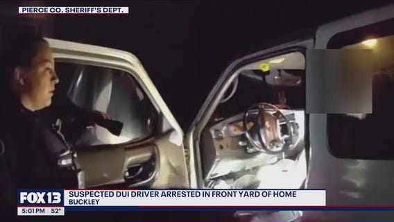 BODYCAM: Drunk driver nearly crashes into home in Buckley, WA