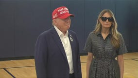 Donald Trump speaks after voting in Florida