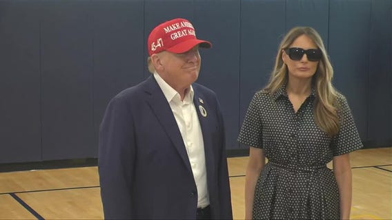 Donald Trump speaks after voting in Florida