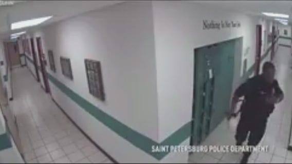Rat sends burly cop running away at police station