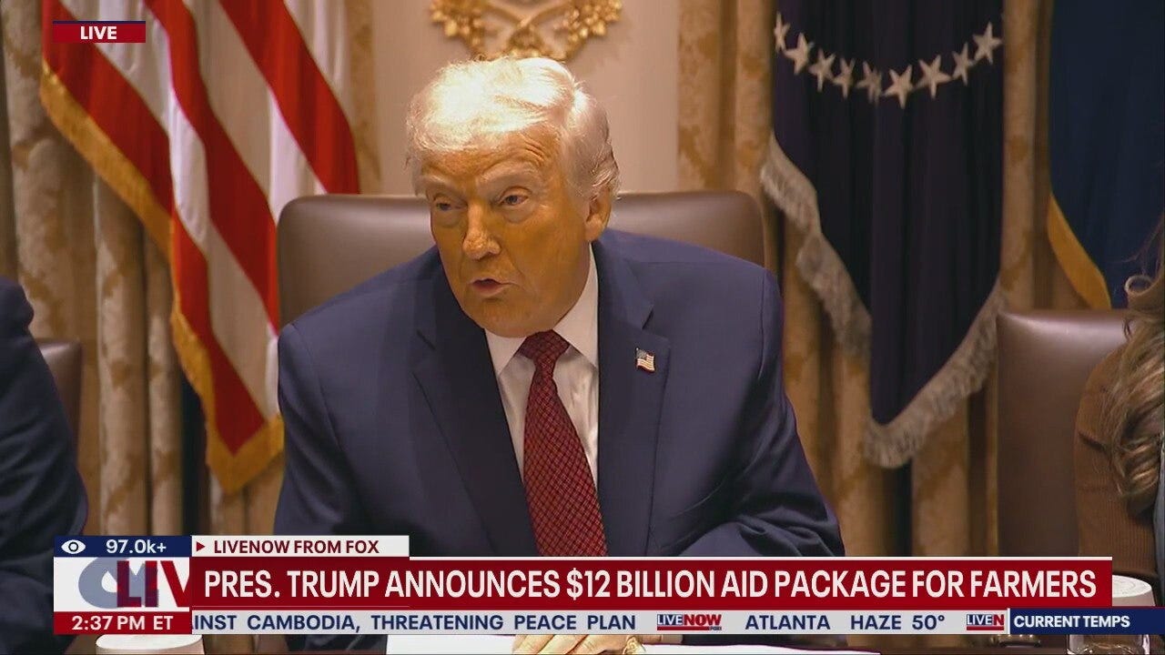 Trump announces $12 billion in aid to farmers