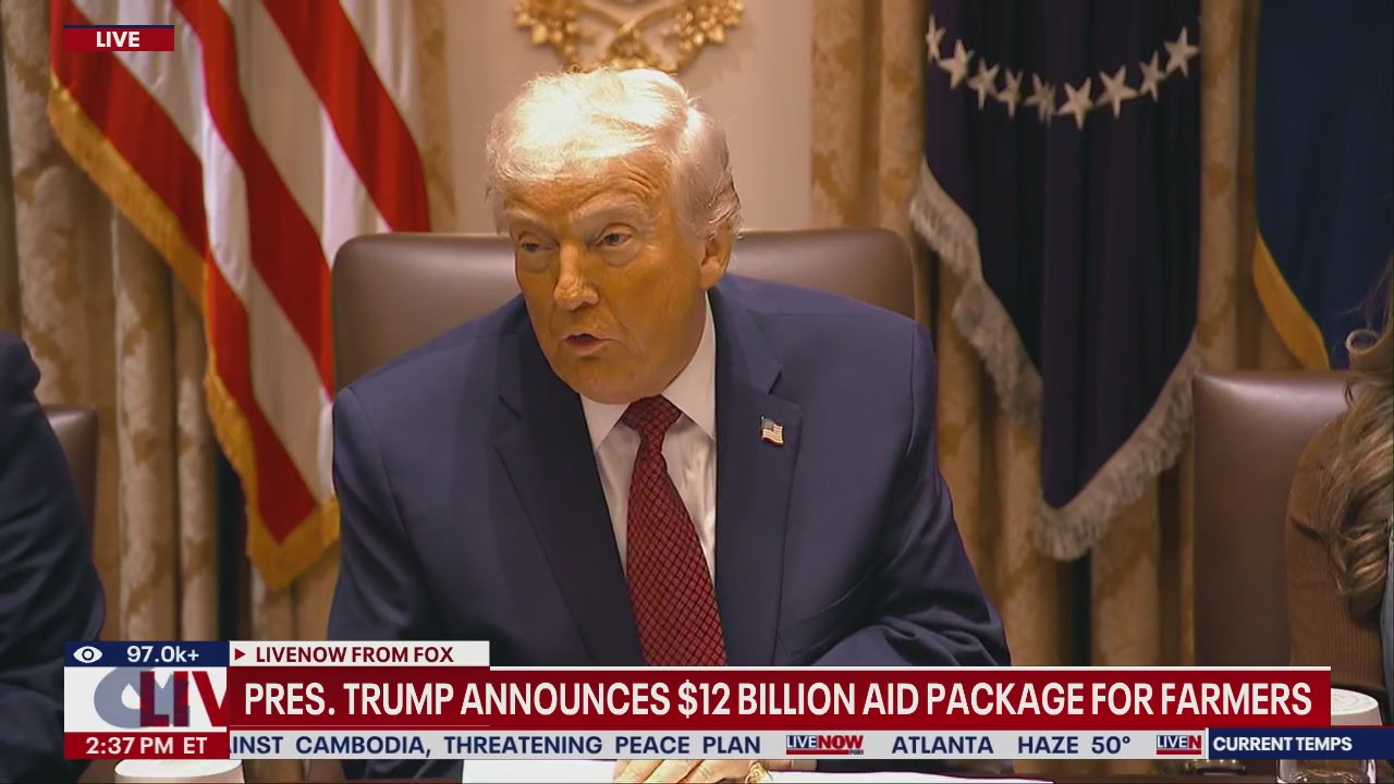Trump announces $12 billion in aid to farmers