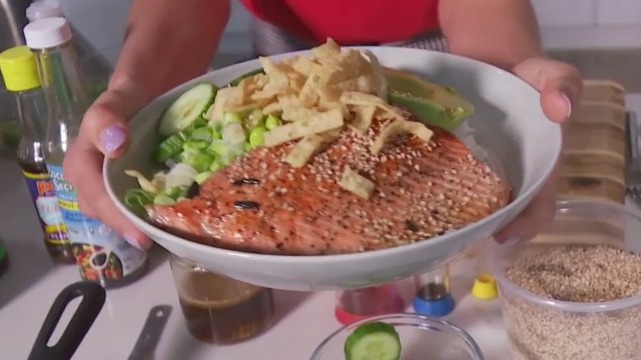 Salmon rice bowl recipe from FOX 7 Austin's Tierra Neubaum