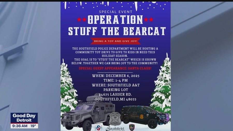 Southfield Police hosting Operation Stuff the Bearcat