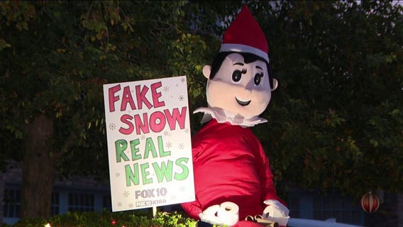 Elf travels around Gilbert neighborhood