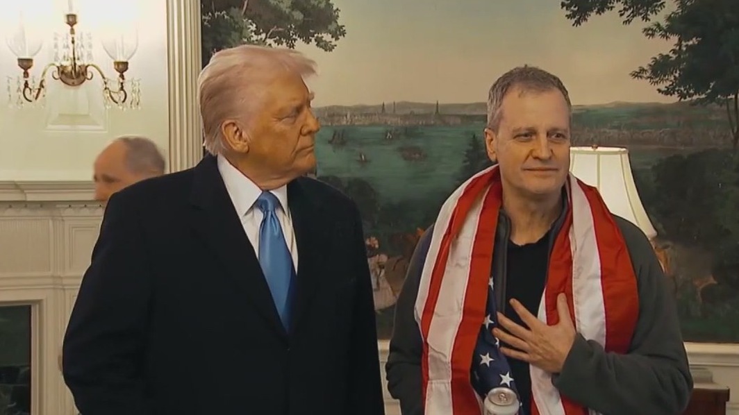 Freed American prisoner meets Trump at White House