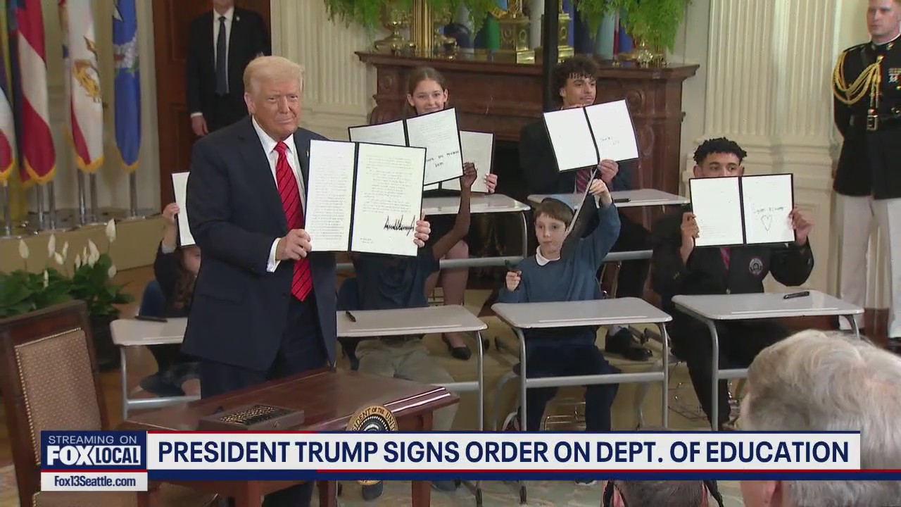 Trump signs order to dismantle Department of Education