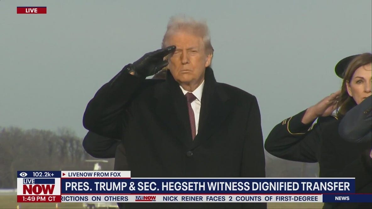 President Trump travels to Delaware for dignified transfer of Iowa National Guard members killed in Syria