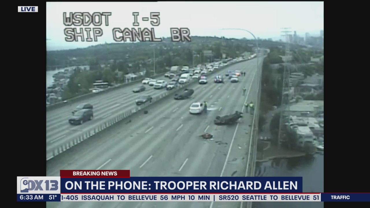 Trooper Richard Allen talks about I-5 crash at Ship Canal Bridge